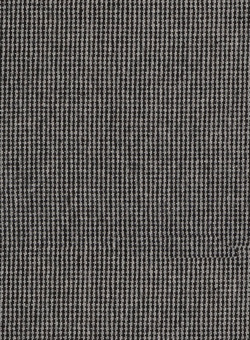 Vintage Gray Macro Weave Tweed Scottish Style Jacket - StudioSuits