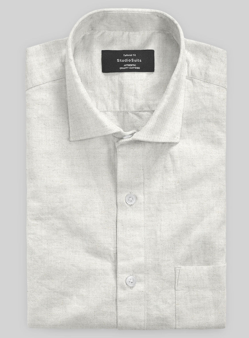 Washed Barn Beige Cotton Linen Shirt - StudioSuits