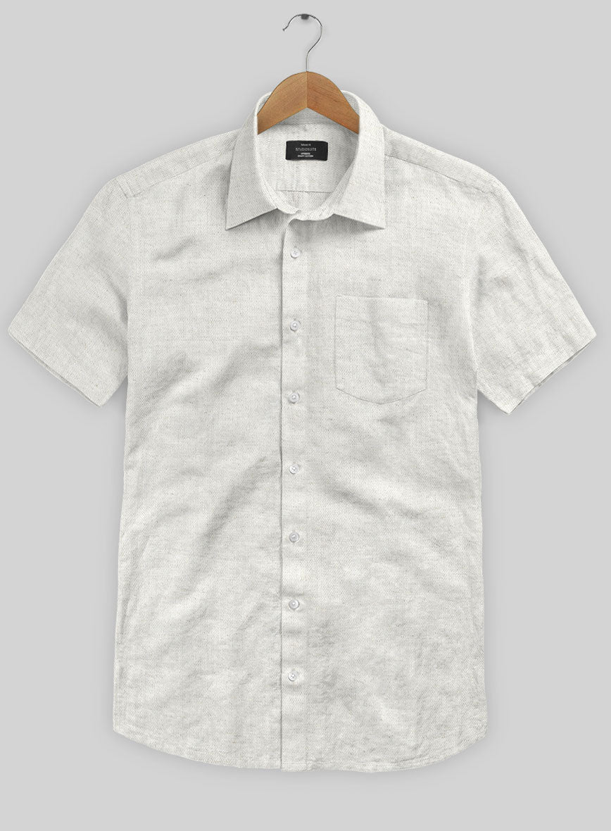 Washed Barn Beige Cotton Linen Shirt