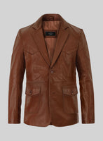 Western Leather Blazer - StudioSuits