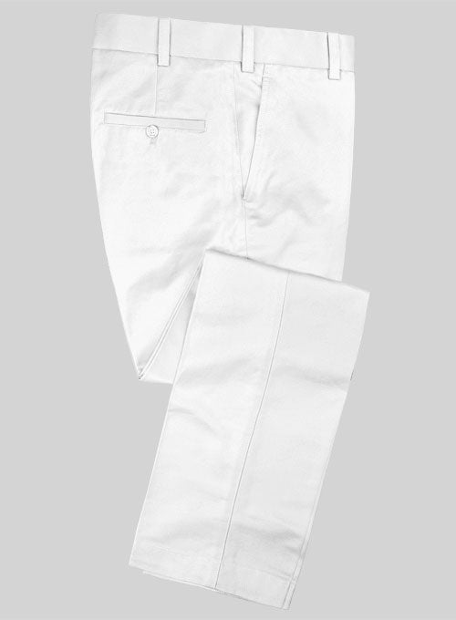 White Tailored Chinos - StudioSuits