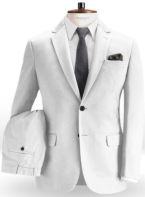 White Chino Suit - StudioSuits