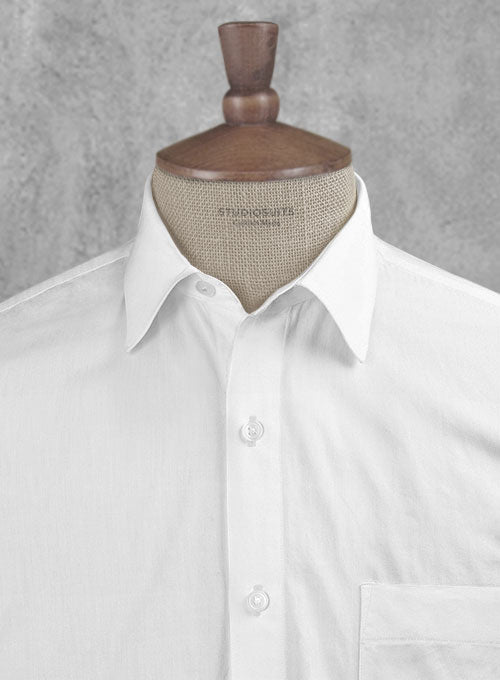 White Poplene Shirt - StudioSuits