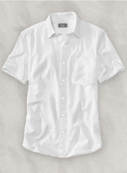 White Self Checks Shirt