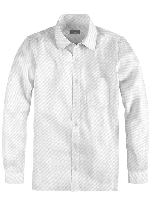 White Self Diamond Shirt