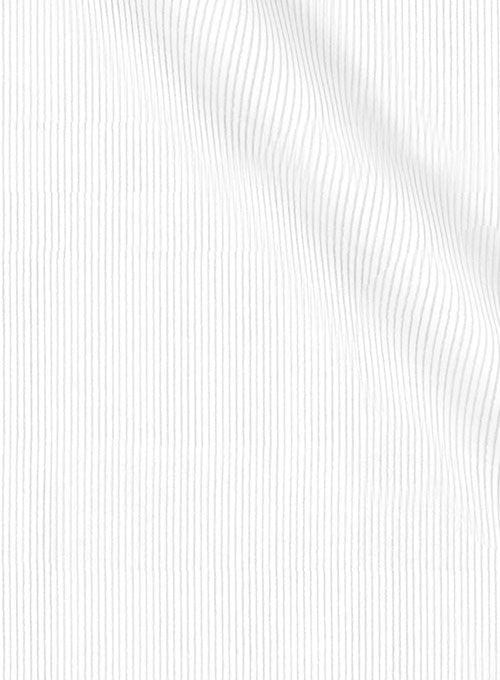 White Stretch Corduroy Jacket - StudioSuits
