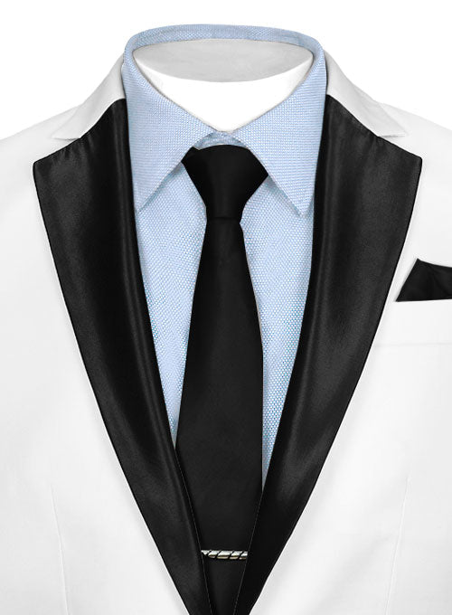 White Terry Rayon Tuxedo Jacket - StudioSuits