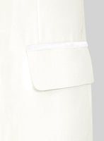 Ivory Wool Tuxedo Jacket - Satin Lapel - StudioSuits