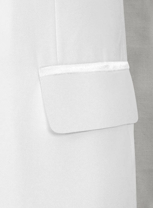 White Tuxedo Jacket - Satin Lapel - StudioSuits