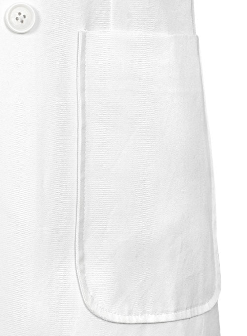 White Chino Basel Style Unlined Jacket - StudioSuits