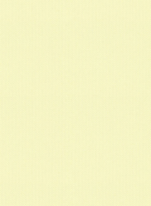 Yellow Herringbone Cotton Shirt - StudioSuits