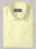 Yellow Herringbone Cotton Shirt