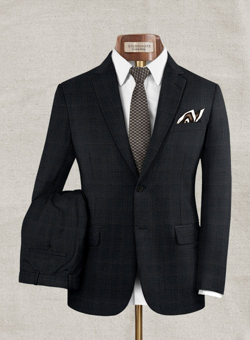 Lanificio Zegna Anesco Blue Checks Wool Suit - StudioSuits