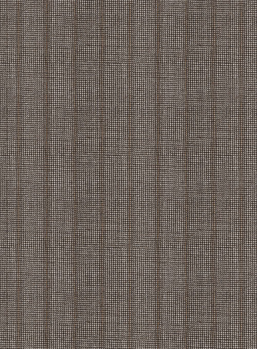Lanificio Zegna Belo Brown Stripe Wool Jacket - StudioSuits