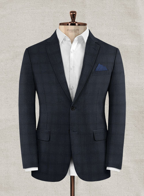Lanificio Zegna Crotez Blue Wool Suit - StudioSuits