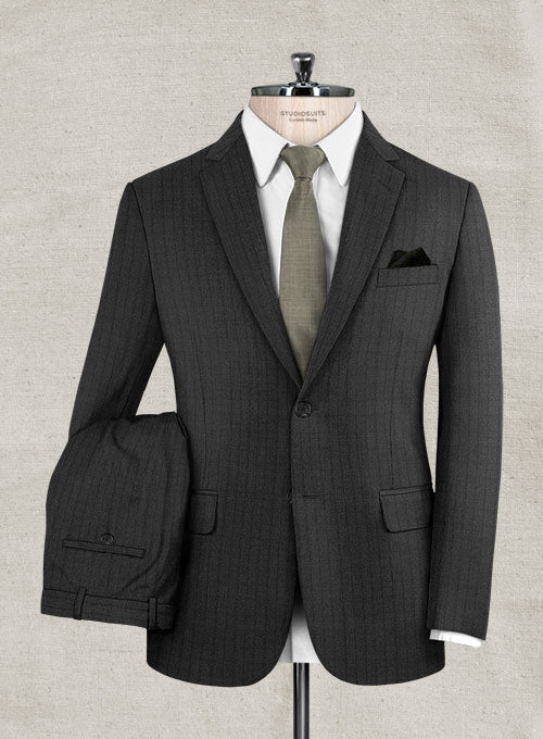 Lanificio Zegna Ispino Gray Stripes Wool Suit - StudioSuits