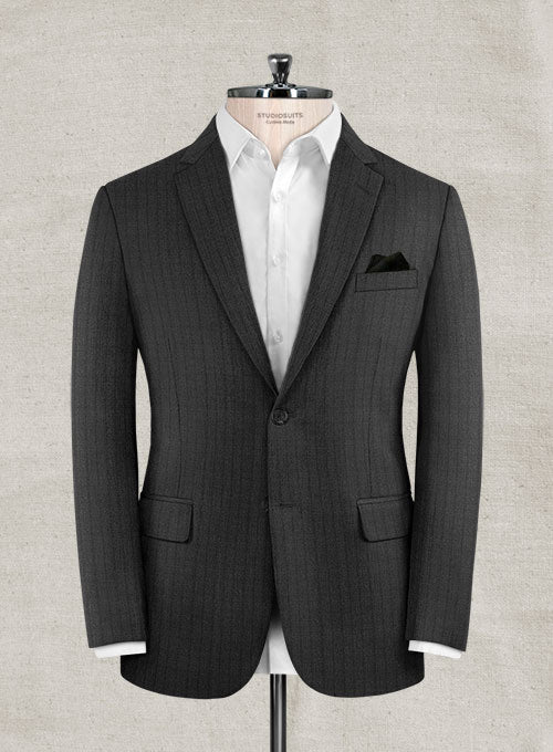Lanificio Zegna Ispino Gray Stripes Wool Suit - StudioSuits