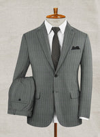 Lanificio Zegna Rano Gray Stripe Wool Suit - StudioSuits