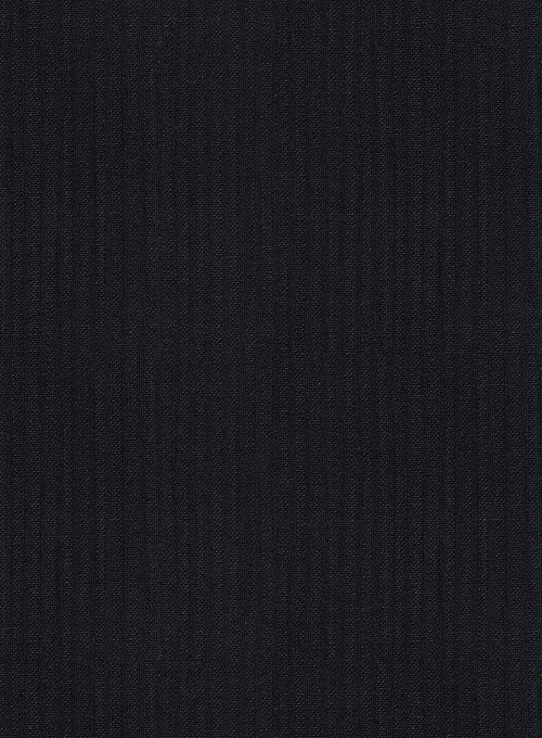 Lanificio Zegna Riani Mini Stripe Black Wool Jacket - StudioSuits