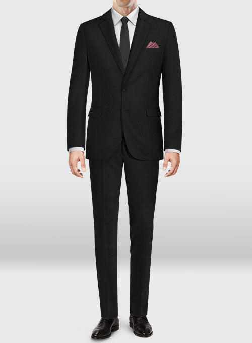 Lanificio Zegna Traveller Black Wool Suit - StudioSuits
