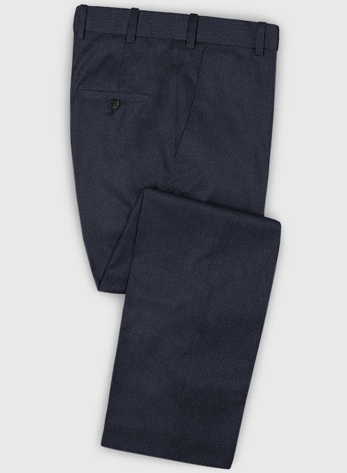 Lanificio Zegna Traveller Blue Wool Pants - StudioSuits