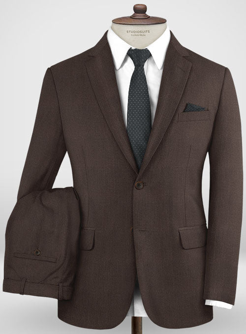 Lanificio Zegna Traveller Brown Wool Suit - StudioSuits