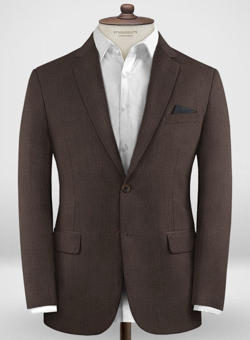 Lanificio Zegna Traveller Brown Wool Suit - StudioSuits