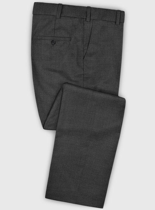 Lanificio Zegna Traveller Charcoal Wool Suit - StudioSuits