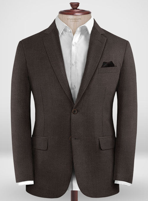 Lanificio Zegna Traveller Dark Brown Wool Suit - StudioSuits