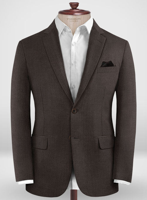 Lanificio Zegna Traveller Dark Brown Wool Suit - StudioSuits