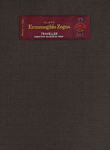 Lanificio Zegna Traveller Dark Brown Wool Suit - StudioSuits