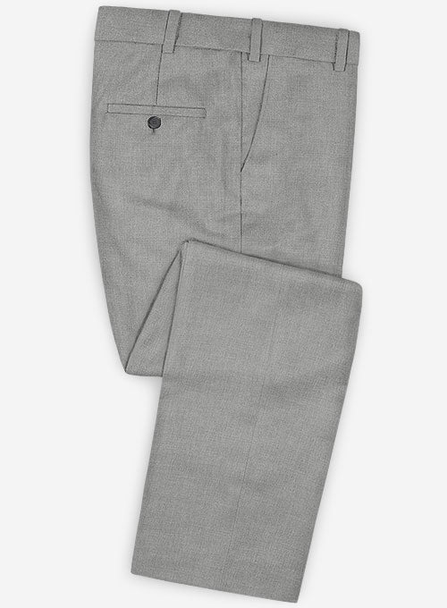 Lanificio Zegna Traveller Light Gray Wool Pants - StudioSuits
