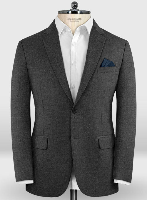 Lanificio Zegna Trofeo Charcoal Wool Suit - StudioSuits