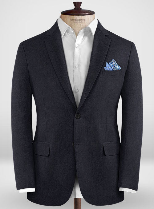 Lanificio Zegna Trofeo Dark Blue Wool Jacket - StudioSuits