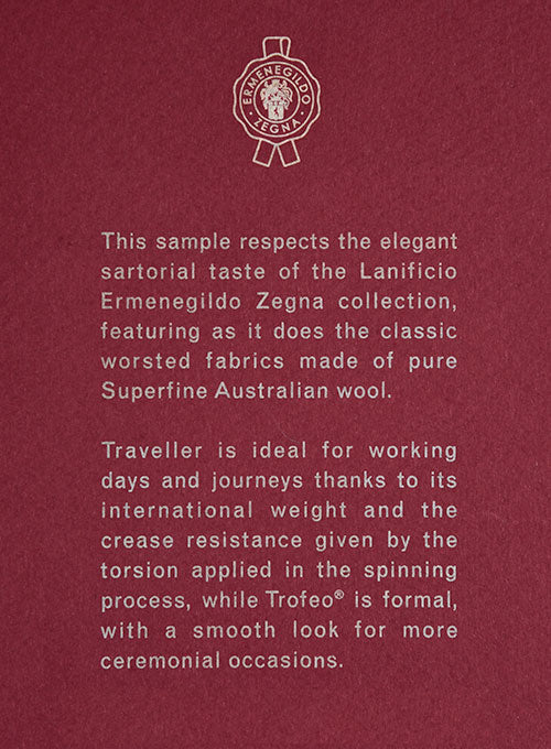 Lanificio Zegna Trofeo Dark Blue Wool Pants - StudioSuits