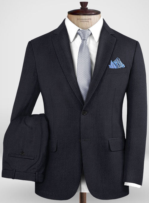 Lanificio Zegna Trofeo Dark Blue Wool Suit - StudioSuits