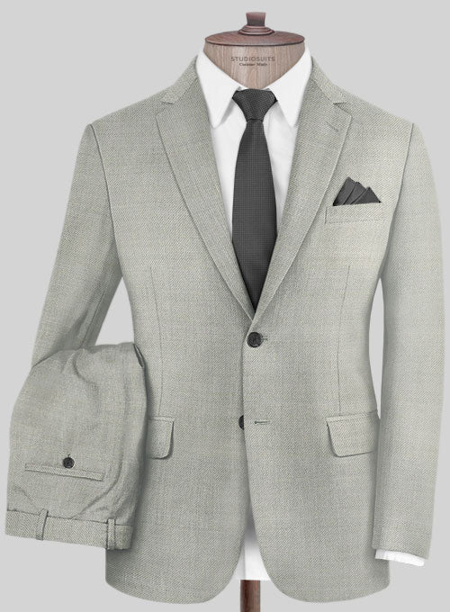 Lanificio Zegna Trofeo Light Gray Wool Suit - StudioSuits