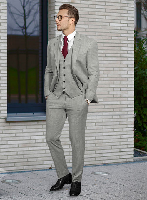 Lanificio Zegna Trofeo Mid Gray Wool Suit - StudioSuits