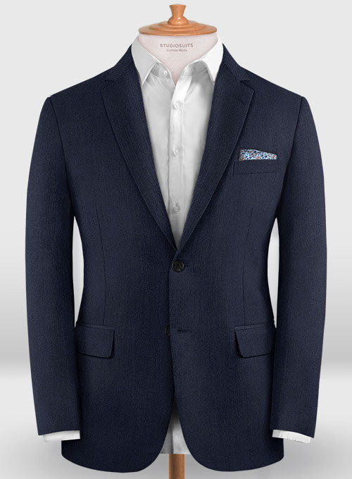 Lanificio Zegna Trofeo Navy Blue Wool Jacket – StudioSuits