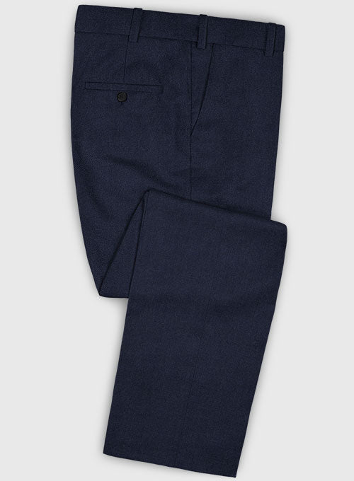 Lanificio Zegna Trofeo Navy Blue Wool Pants