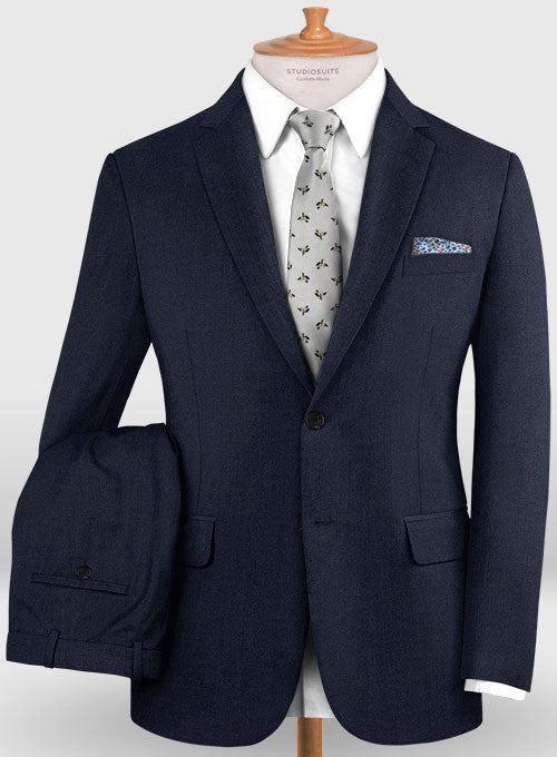 Lanificio Zegna Trofeo Navy Blue Wool Suit - StudioSuits