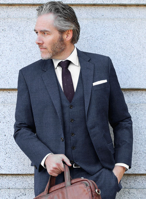 Lanificio Zegna Trofeo Rich Blue Wool Suit – StudioSuits