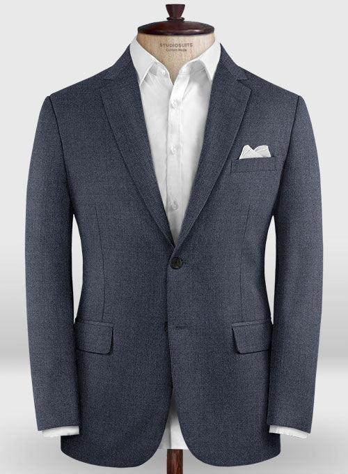 Lanificio Zegna Trofeo Slate Blue Wool Jacket - StudioSuits