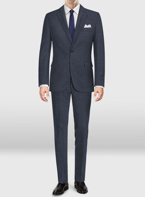 Lanificio Zegna Trofeo Slate Blue Wool Suit - StudioSuits