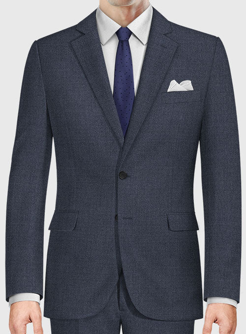 Lanificio Zegna Trofeo Slate Blue Wool Suit - StudioSuits