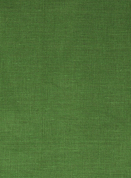 Zod Green Pure Linen Jacket - StudioSuits