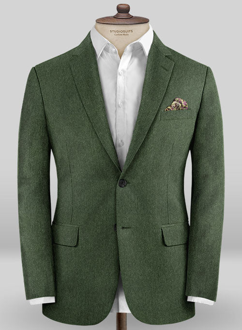 Colombo Olive Green Cashmere Jacket : StudioSuits: Made To Measure ...